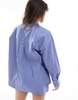 4th & Reckless oversized shirt in blue stripe - part of a set