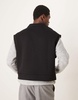 ASOS DESIGN oversized cropped sleeveless cardigan with embroidery in black