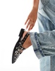 ASOS DESIGN Lynx Mary Jane ballet flats in black