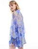 AllSaints Isla Inspiral sheer shirt in blue - part of a set