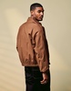 ASOS DESIGN smart harrington jacket in brown