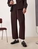 Bershka premium smart pants in burgundy - part of a set