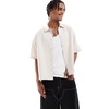 Bershka relaxed shirt in ecru