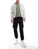 Bershka tech cargo pants in black