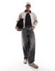 Jack & Jones twill carpenter jacket with cord collar in beige