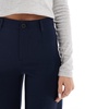 Bershka wide leg tailored pants in navy