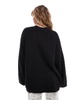 ASOS DESIGN brushed crew neck sweater in black