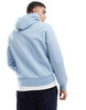 Polo Ralph Lauren central script logo double knit hoodie in light blue heather