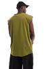 Brave Soul oversized raw edge tank top in sea kelp green