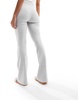 Bershka high waisted flared pants in gray