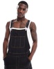 ASOS DESIGN skinny fit denim overalls in black