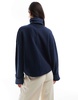 ASOS DESIGN supersoft turtleneck sweater with cuff detail in navy