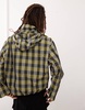 COLLUSION overhead checked jacket in yellow