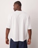 ASOS DESIGN heavyweight oversized T-shirt with notch neck detail in white