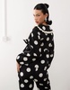 Reclaimed Vintage wrap around blouse with collar in polka dot print - part of a set
