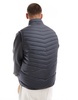 Jack & Jones packable padded vest in dark gray