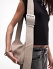 Topshop Charlie leather cross body bag in camel