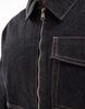 Bershka double pocket denim jacket in dark blue -set