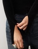 Weekday Una chenille turtleneck in black