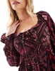 Miss Selfridge Petite tiered mini dress in paisley floral print