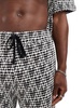Bershka textured jacquard shorts in black - part of a set