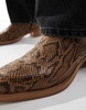 ASOS DESIGN chelsea boots in snake print