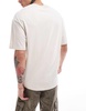 ADPT oversized t-shirt with football inspired chest print in cream