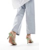 ASOS DESIGN Hamper strappy mid heeled sandals in green