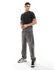 Calvin Klein color block interlock T-shirt in black