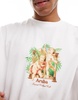 ASOS DESIGN oversized t-shirt in white with cherub chest print