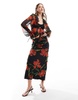 ASOS DESIGN chiffon bias maxi skirt in floral print - part of a set