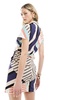 ASOS DESIGN mini shirt dress with ruching detail in cut up multi stripe