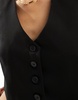 Bershka tailored vest in black - part of a set