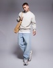 ASOS DESIGN premium heavyweight oversized sweatshirt in beige