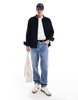 French Connection smart shacket with collar and pockets in navy