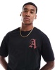ADPT oversized T-shirt with A backprint in black