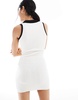 Bershka cable knit contrast edge mini dress in ecru
