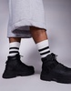 ASOS DESIGN lace up worker boots in black with chunky sole and straps
