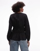Topshop soft touch tie front tiered top in black