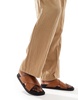 ASOS DESIGN cross over strap sandals in tan