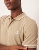 Calvin Klein Jeans tipped polo in beige