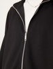 ASOS DESIGN extreme oversized cropped soft scuba track jacket in black