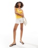 ASOS DESIGN v neck cami top in bright yellow