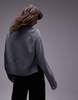 ARKET wool crew neck sweater in gray melange