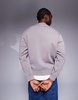 Armani Exchange center logo sweatshirt in brown
