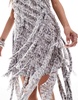 ASOS DESIGN ruffle hem mini dress in leopard print