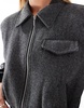 ASOS DESIGN tailored top collar bomber jacket with pocket detail in herringbone