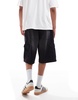 Bershka denim cargo shorts in black