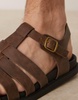 ASOS DESIGN fisherman sandals in brown