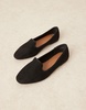 ASOS DESIGN Wide Fit Lakeside ballet flats in black suedette